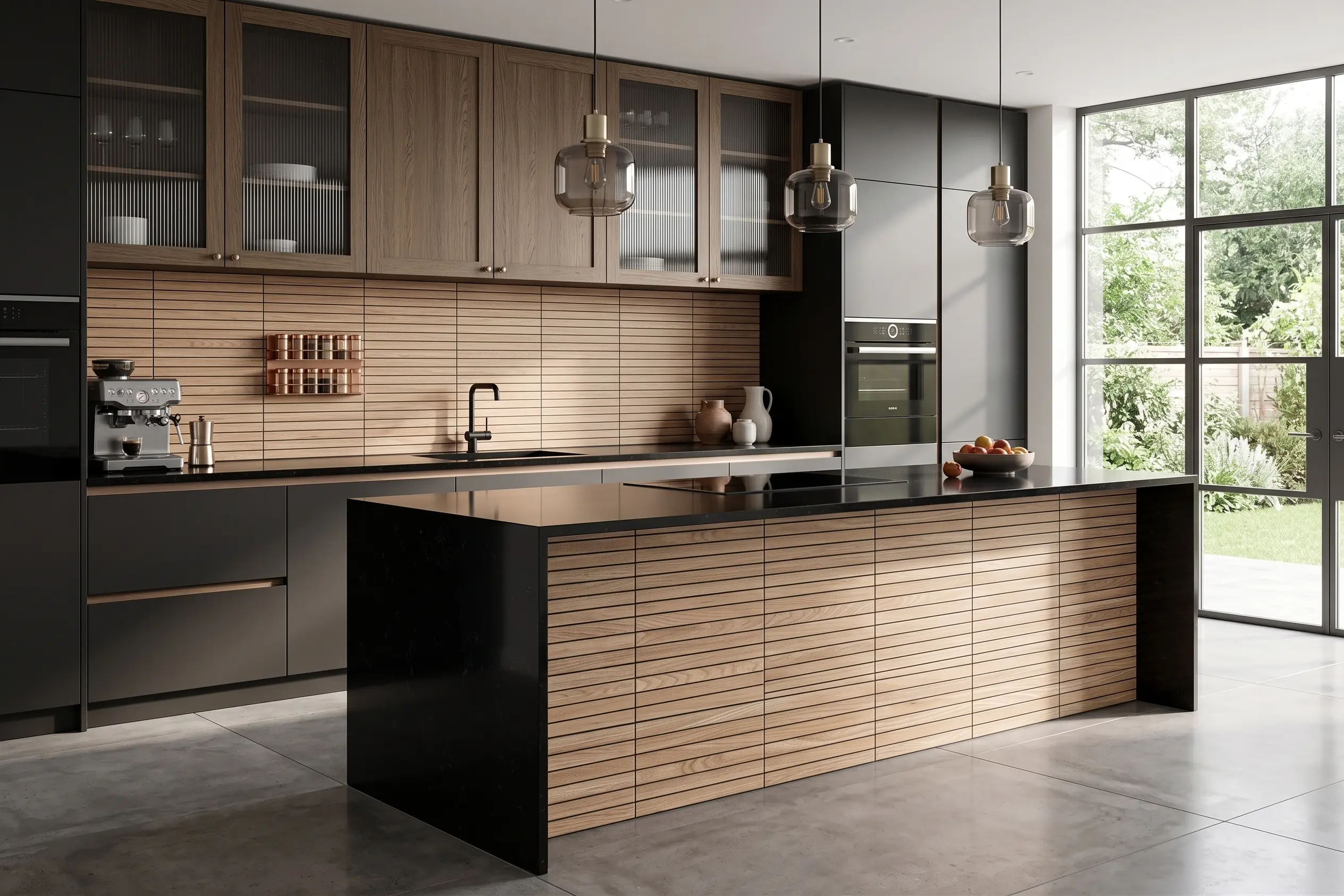 Minimalist White Metro Kitchen Tile Setup